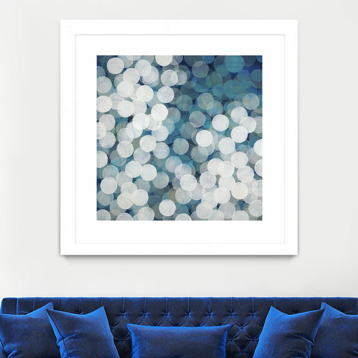 Œuvre d’art murale encadrée blanche et mate « Head In The Clouds » 30 x 30