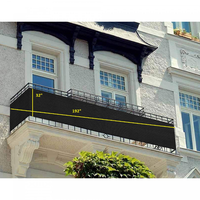 Toile d’intimité pour balcon noir