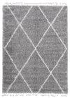 Carpette à poil long Helma Losange gris clair 6 pi 7 po x 9 pi 6 po