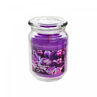 Pot parfumé de 18 oz à arôme de fleurs lilas avec couvercle en verre - ensemble de 2 bougies