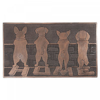 Tapis de plancher « Home » avec chiens, en caoutchouc