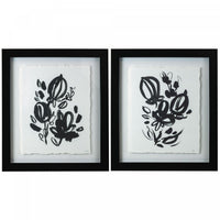 Ensemble de 2 œuvres d’art murales 12 x 14 fleurs de chanvre