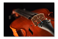 Close Up Shot of A Violin, Shallow Deep of Field 16 po x 24 po : Oeuvre d’art murale en panneau de tissu sans cadre