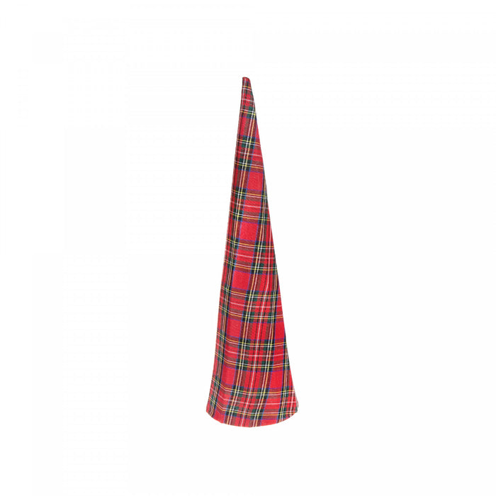 Arbre de Noël conique à motif écossais (petit)