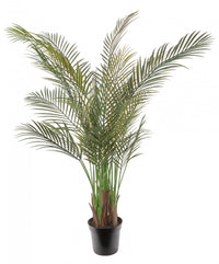  Palmier areca artificiel de 59 po pour l’intérieur et l’extérieur en pot noir 