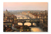  Florence Ponte Vecchio 16 po x 24 po : Cadre d'art mural et panneau de tissu