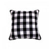 Coussin rembourré de coton 18 po x 18 po à point à carreaux blanc - ensemble de 2 coussins