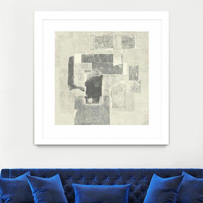 Œuvre d’art murale encadrée blanche et mate « Camera Obscura » 36 x 36
