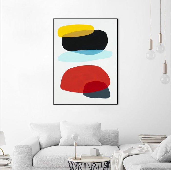 Œuvre d’art murale sur toile encadrée noire « Joy And Pop Ii » 24 x 32