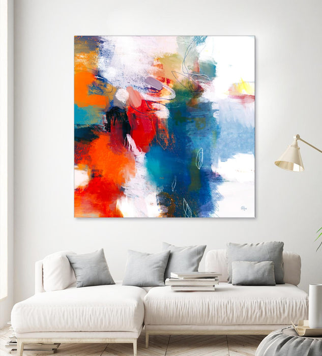 Œuvre d’art murale Giant Art « It's A Party Ii » 54 x 54