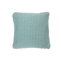Coussin en microfibre tissé à la main bleu sarcelle - ensemble de 2