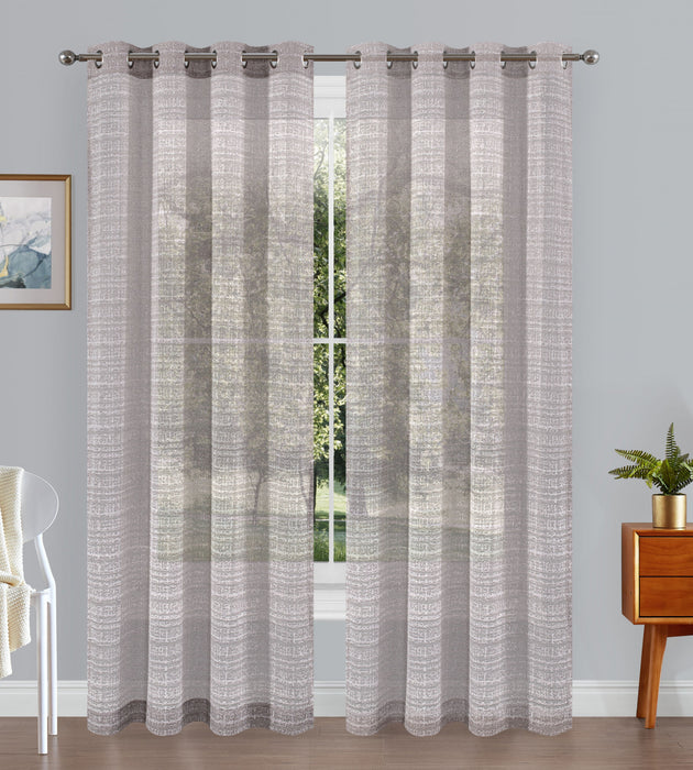 Paire de panneaux de rideaux taupe à oeillets Strasbourg - 54X95