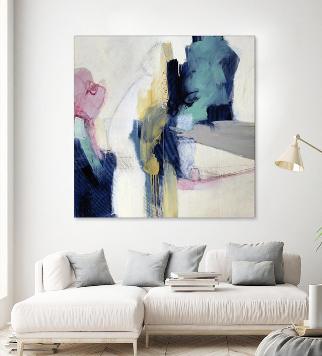 Œuvre d’art murale Giant Art « Acrobatic Swimmer » 72 x 72