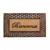 Tapis de plancher « Bienvenue » en caoutchouc et tapis-brosse en fibre de coco