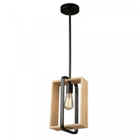  Luminaire suspendu Perris noir à 1 ampoule 