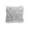Coussin à fourrure ivoire