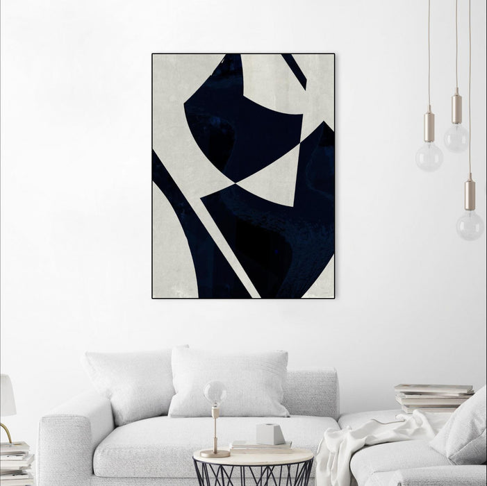 Œuvre d'art murale sur toile encadrée noire « Black Machine I » 24 x 32