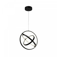 Luminaire suspendu orbe Sienna noir à DEL de 30 W