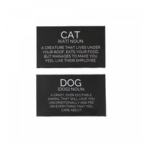 Panneau mural sur toile « Dog Noun » et « Cat Noun » 10 x 6 - ensemble de 2 décorations murales