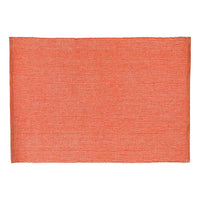Napperon orange en chambray côtelé - ensemble de 12