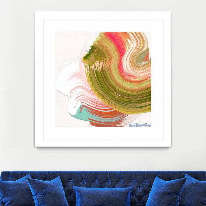 Œuvre d’art murale encadrée blanche et mate « Night On The Town » 30 x 30