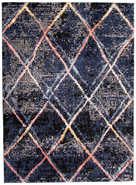 Carpette Makondo Abstract bleu marin - 8 pi 0 pox 10 pi 0 po