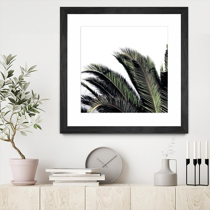 Œuvre d’art murale encadrée noire et mate « Cape Storm » 30 x 30