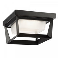  Plafonnier affleuré Waterbury noir à DEL de 12 W pour l'extérieur 