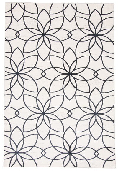 Terali Ivory Machine Washable Area Rug - 5'0" x 7'0"