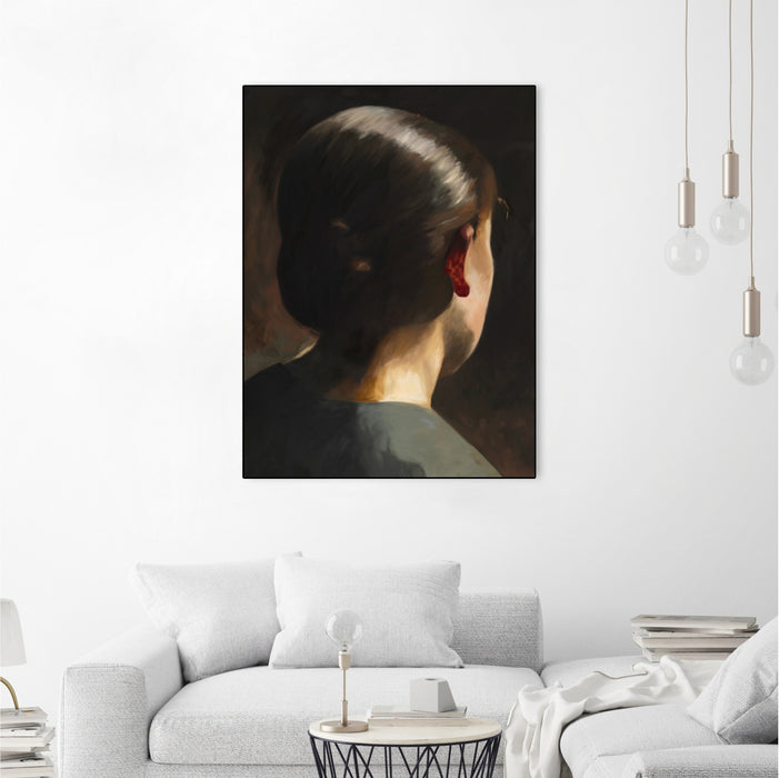 Œuvre d’art murale sur toile encadrée noire « Ines » 18 x 24