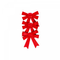 3 boucles brillantes rouges - ensemble de 6 articles d’emballage-cadeau