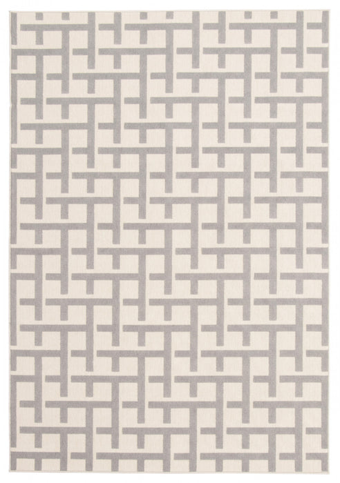 Carpette Brangane gris clair 6 pi 7 po x 9 pi 6 po
