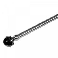 Ensemble de tringles à rideaux de 25 à 28 mm avec perles noires - couleur nickel