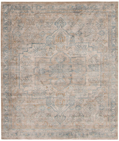 Baina Heriz Beige-Grey Area Rug - 5'3" x 6'7"
