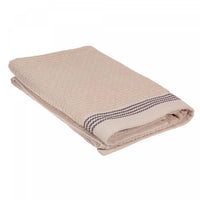 Serviette de bain brodée luxueuse 30 x 60 taupe - ensemble de 2 serviettes