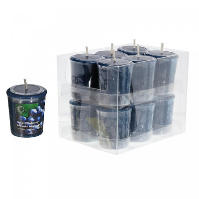 Mushroom Votive Wild Blueberry Candle - Set of 12|Bougie Mushroom Votive arôme de bleuets sauvages - ensemble de 12