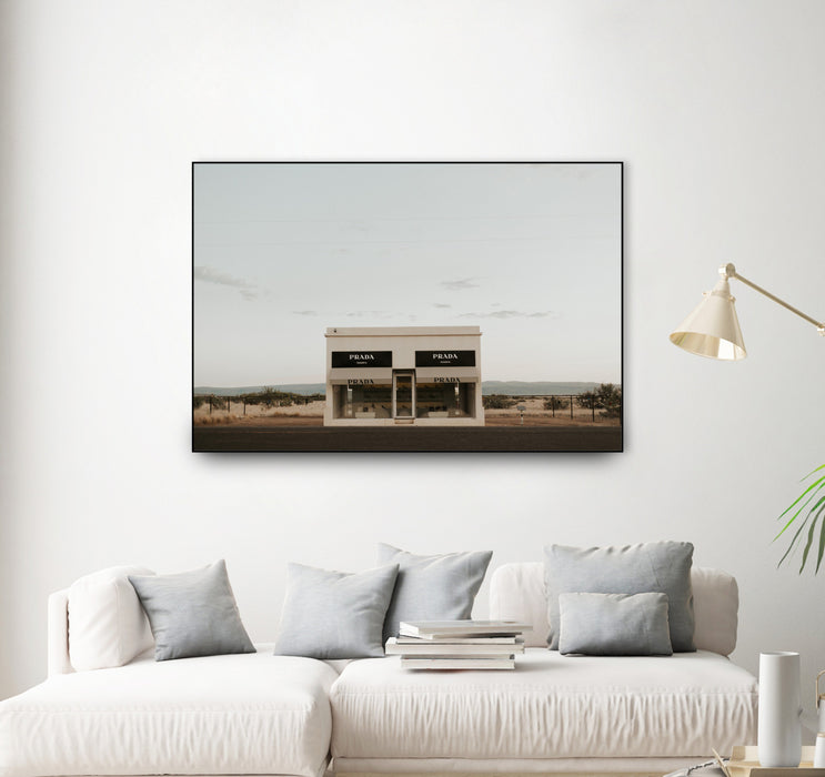 Œuvre d’art murale sur toile encadrée noire « Marfa » 36 x 24