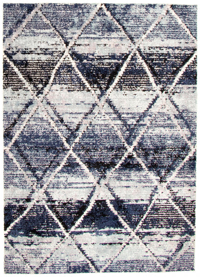 Makondo Abstract Blue Area Rug - 5'3" x 7'3"