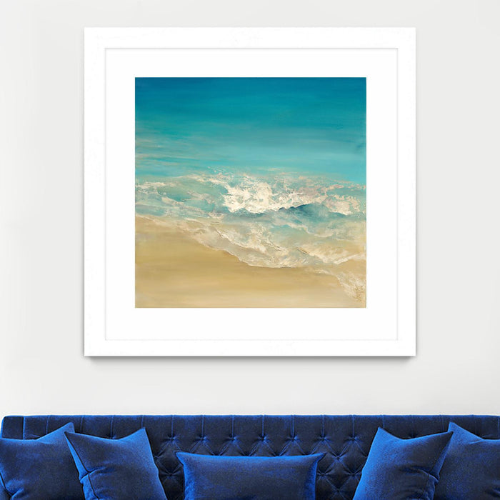 Œuvre d’art murale encadrée blanche et mate « Coastal Viewpoint Ii » 30 x 30