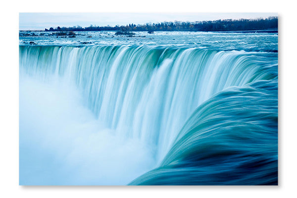  Niagara Falls 16 po x 24 po : Cadre d'art mural et panneau de tissu