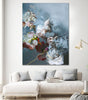 "Haute Couture Blue" Giant Art 72x54 Wall Art