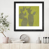 "Opuntia I" Matted and Framed Black 36x36 Wall Art