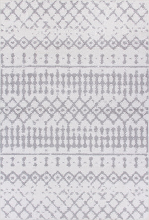 Carpette Lav grise à motifs marocains 5 x 8