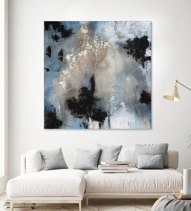 Œuvre d’art murale Giant Art « Embellished Shifting Motion Ii » 72 x 72