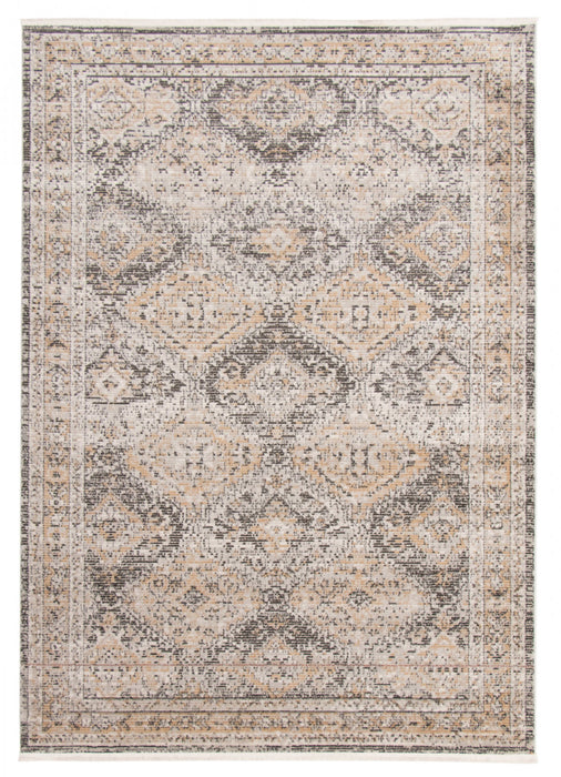 Carpette Leandra taupe/grise 6 pi 7 po x 9 pi 6 po