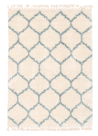 Carpette à poil long Helma Trellis crème 5 pi 3 po x 7 pi 3 po