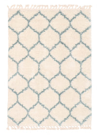 Carpette à poil long Helma Trellis crème 5 pi 3 po x 7 pi 3 po