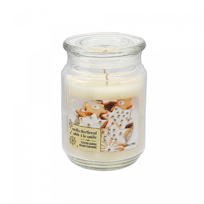Bougie parfumée dans un pot de 18 oz à arôme de sablé à la vanille - ensemble de 2 bougies