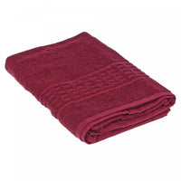 Serviette de bain nattée bourgogne 27 x 50 - ensemble de 2 serviettes