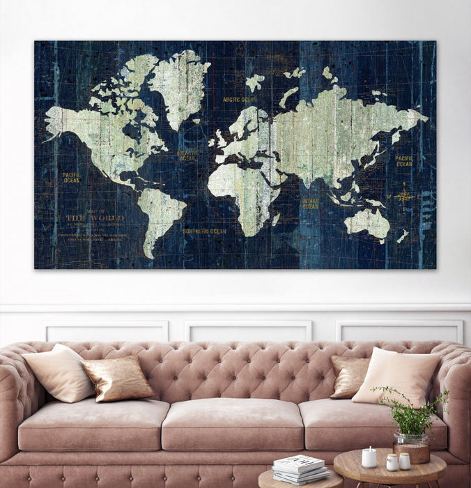 Œuvre d’art murale Giant Art « Old World Map » 84 x 48